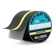 Anti Slip Tape Waterproof 4" x 33ft, Green Glow in The Dark Strips Non Skid Tape