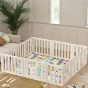 Bopeep Kids Playpen Baby Safety Gate With Lock Toddler Play Game Toy 12 Panel