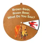 棕熊你在看什麼BROWN BEAR WHAT DO YOU SEE不織布轉盤繪本教具，直徑30公分