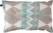 Inflatable Camping Pillow Lightweight PVC Compressible Auto Inflatable for Travel Hiking Backpacking (Light Blue)