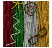 Tinsel Chenille Stems 45 Pieces CRAFTS NEW