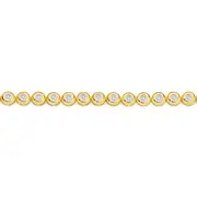 9ct Gold Diamond Bezel Set Bracelet