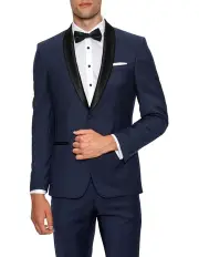 [Gibson] Slim Fit Navy Spectre Jacket F3614