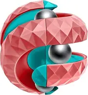 Orbit Ball Toy, Fidget Cube Puzzle Ball Spinning Toy, Track Infinite Flip Change Puzzle Games Novelty Creative Stress Relieve Toys for Kids Children Adults (1, Red)