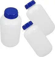 YOSADIER 3Pcs Empty Bottles with Cap Liquid Storage for Chemicals Laboratories Industrial Use Semi Transparent Bottles Convenient for Travel Sampling