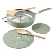 For 5-Quart All-In-One plus Ceramic Non-Stick Pan, 7-Piece Set