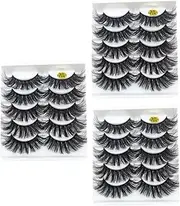Happyyami Natural Makeup False Eyelashes Pairs Wispy Lashes Girl Eyelashes Cosmetics Cluster Lashes Kit