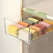 Underwear Organizer Drawer for Closet, 12 Cells Under Shelf Basket with Detac...