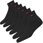 [NAVYSPORT] Men's Sports Socks Quarter Length Running Socks for Men Women, Pack of 6