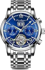 [DAXIAOYU] Automatic Mechanical Man Wristwatch Hollow Tourbillon Stainless Steel Men Watch Waterproof Luminous Date Men's Watches