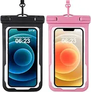 Waterproof Phone Pouch, 2 Pack Water Proof Phone Pouch Case for iPhone 15 1 13 12 1Plus Pro Max Samsung, Carnival 2024 Dry Bag for Swimming