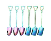 6Pcs Mini Shovel Spoons for Kids, 15cm Colorful Shovel and Pointed Spoons for Home and Outdoor