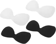 [BESPORTBLE] 4Pcs Breathable Women Sponge Inserts Pads for Sports Bras Lightweight Removable Cup Padding for Yoga and Everyday Wear Reusable and Nonslip Design