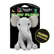 Spunky Pup Glow Plush Elephant Interactive Durable Pet Dog Toy Large
