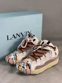 在飛比找Yahoo!奇摩拍賣優惠-Lan  Leather Curb Sneakers   復