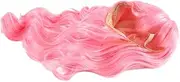 Daiilg Pink Wig with Bangs Long Wavy Wig with Air Bangs Silky Full Heat Wig Hair Replacement Natural Looking Wig