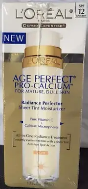2 Loreal Age Perfect ProCalcium Radiance Perfector Sheer Tint Light 1.7 Oz
