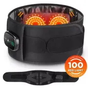 Heating Pad Massage Lumbar Support Belt Lower Back Brace Pain Relief Waist Wrap