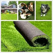 Fas Home Artificial Grass Turf 4FTX6FT(24 Square FT), 1.38" Pile Height Realistic Synthetic Grass, Drainage Holes Indoor Outdoor Pet Faux Grass Astro Rug Carpet for Garden Backyard Patio Balcony