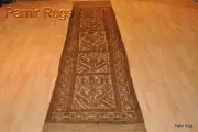 _WOOL_HALL_RUNNER 13' long earth tone VEGETABLE DYE KILIM100% natural tribal rug