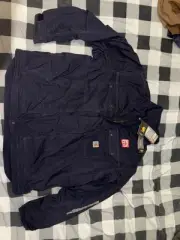 Carhartt Duck Jacket Men's Navy Blue FR Full Swing NWT Fire Resistant 2XL