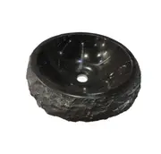 500*400*150mm Black Marble Stone Oval Above Counter Art Basin
