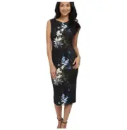 TED BAKER LONDON Loua Twilight Floral Fitted Dress 1 / 0 - 2 size