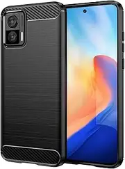 [Verco] Protective Case for Motorola Edge 30 Neo, Robust Soft Mobile Phone Case for Motorola Edge 30 Neo, Silicone Case - Black