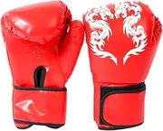 BESPORTBLE 1 Pair Breathable PU Boxing Training Gloves for Teens Comfortable Sparring Hand Pads with Ergonomic Design Lightweight and Durable Fighting Gloves for Enhanced Performance Red