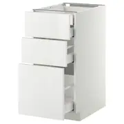 METOD base cb 3 frnts/2 low/1 md/1 hi drw, white Maximera/Ringhult white, 40x60x80 cm