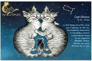 Sebrine 94163PC Chat Gemeaux Gemini Cat Postcard, Postcard, DU ZODIAQUE Zodiac Signs, Gemini