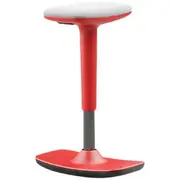 ChairSolutions Leo Stool Red with Linen Seat
