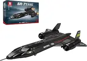 Reobrix SR-71 Blackbird Reconnaissance Jet Construction Kit, 33041 Military Aircraft Kits, Decoration Remote Control Airplane Toy Gifts for Children 14+, Adults and Military Fans (1775+ Pieces)