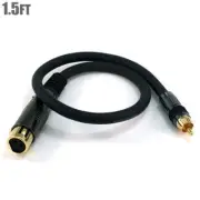 1.5FT Premium XLR 3-Pin Female to RCA Male Mic Microphone Cable Gold Plated