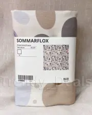 Ikea SOMMARFLOX Tablecloth, Patterned Stones/Multicolor Square 57x57 " - NEW