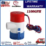 12V Submersible Bilge Water Pump Float Switch Boat Yacht 1100GPH 1-1/8" Hose