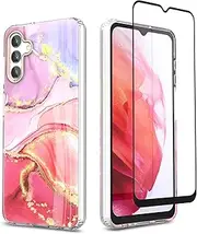 [SHEDEER] Samsung A13 5G Case with Screen Protector, Samsung Galaxy A13 5G Case Stylish Anti-Yellowing, A13 5G Cases Slim Fit Lightweight Scratch-Resistant Shockproof Mobile Phone Case for Samsung A13