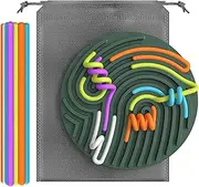 Sensory Activity Board,Sensory Fidget Toys for Kids Toddler Boys, Anxiety, ADHD & Autism, Silent, No Mess for Kids 3+ & Adults Stuffers Gifts for Teens Girls (Green)