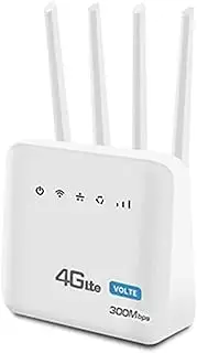 4GX/Plus Wi-Fi 6 Wireless Router with Volte,Wireless VPN Encrypted Travel Router,Easy to Setup,Assess Point,Pocket-Sized,128 Devices
