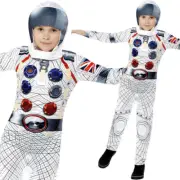 Child Spaceman Costume Astronaut Book Week Day Fancy Dress Outfit Kids New