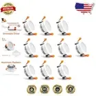 Durable 6000K LED Recessed Light - Safe for Kitchens and Bathrooms - 10 Pack