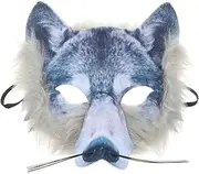 VICASKY Wolf Masquerade Mask Men Werewolf Wolf Mask Halloween Half Face Werewolf Mask Animal Masquerade Mask for Masquerade Cosplay Party Costume