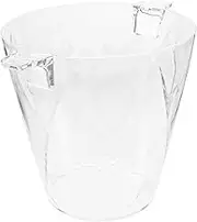BEBEMOKO Transparent Ice Bucket Handheld Ice Bucket for Bars Ktv Parties Lightweight and Portable Design for Home Restaurant Use Stylish Container