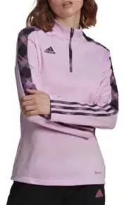 ADIDAS Women's TIRO Fleece Mid-Layer Soccer Half-Zip Soccer Top NWT SIZE: SMALL