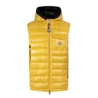 在飛比找momo購物網優惠-【MONCLER】新款 男款 RAGOT 連帽羽絨背心-黃色