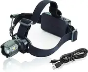 Cat CT4205 380 Lumen Rechargeable CREE LED Focusing Headlamp with Adjustable Angle Head (Black), Small