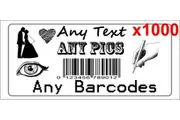 1000 Personalised return address label barcode adhesive custom sticker 56x25mm