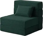 FILUXE Convertible Folding Sofa Bed-Sleeper Chair with Pillow, Modern Linen Fabric Floor Futon Couch, Foldable Mattress for Living Room/Dorm/Guest Use/Home Office/Apartment