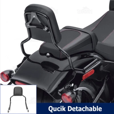Detachable Sissy Bar Backrest For Harley Fat Boy FLFB Breakout FXBR 2018-2025