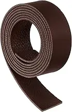 uxcell Leather Straps, 0.8 Inch Wide 39 Inch Long Soft Flat Leather Strips Cord for Craft Projects Tooling Belt Bag Making, Coffee